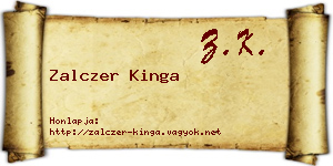 Zalczer Kinga névjegykártya